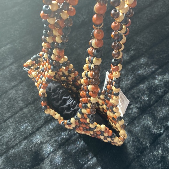 Zara Wood Beaded Bag - Picture 4 of 8